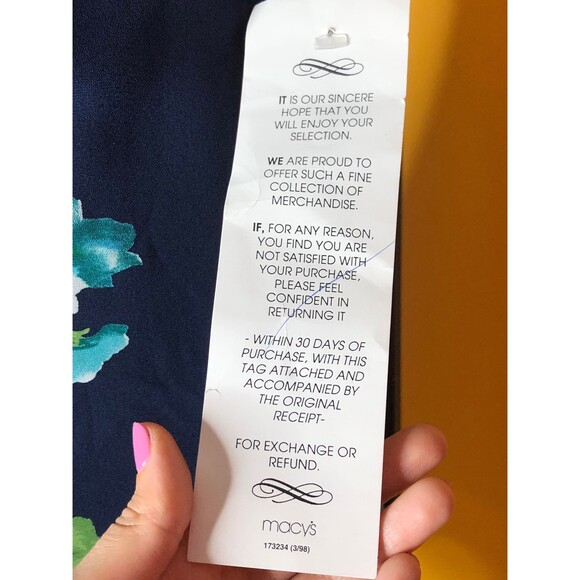 NWT 1990s-Y2K CDC EVENING FloralRuffle Cross Back Boxy Mini Dress.L-XL - Picture 8 of 10